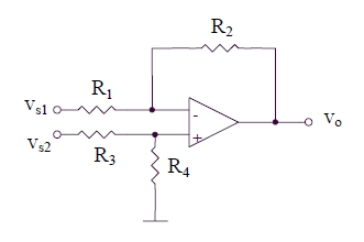 difference amplifier or op-amp subtractor